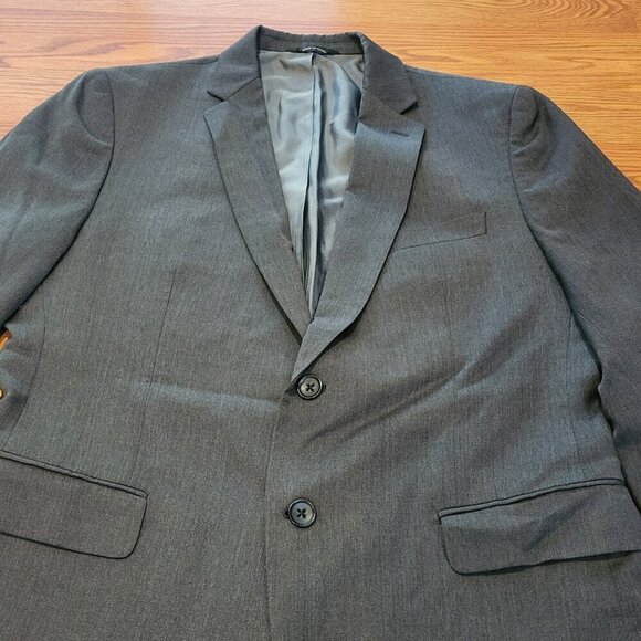 Banana Republic Tailored Fit Blazer 42R Gray Wool White Viscose Sport Coat - Picture 2 of 15